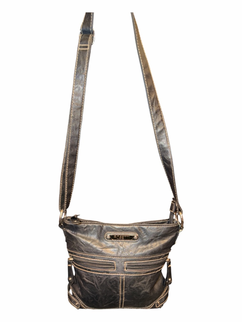 Rosetti Bronze Brown Leather Crossbody Bag